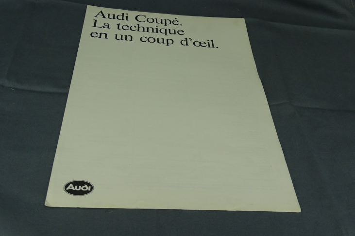 Folder Audi Coupe La technique en un coup d'oeil Frans 1984