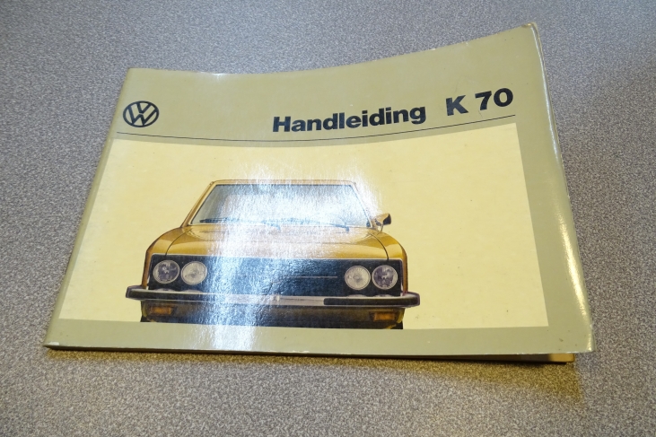 Handleiding Vw K70 augustus 1973